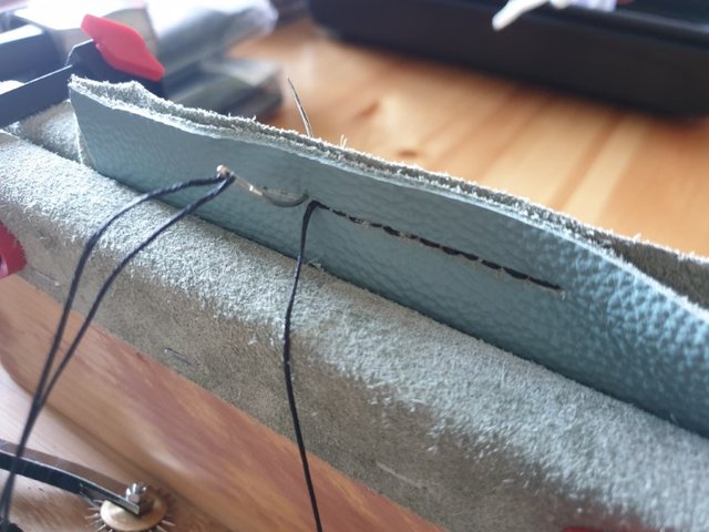leather working stitching test 