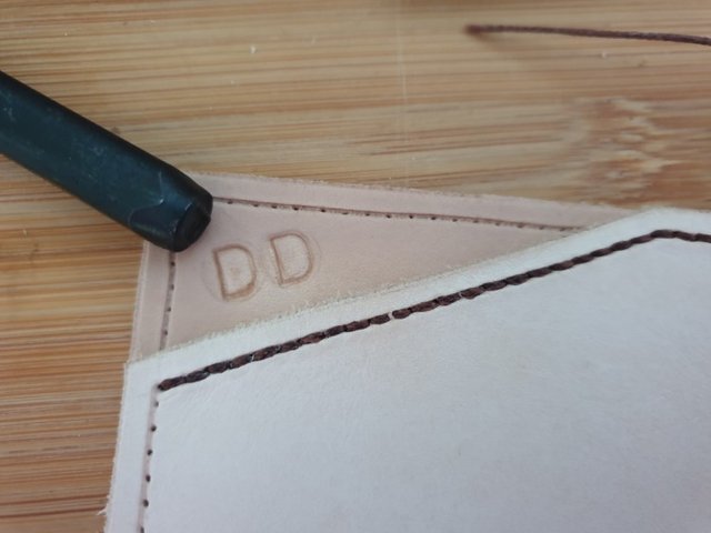 leather craft stamping initials 