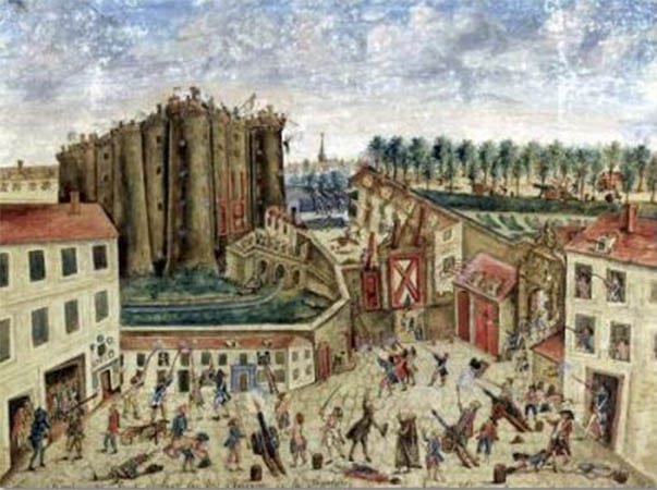 Siege of the Bastille painting by Claude Cholat