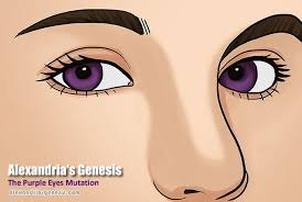 purple eyes mutation