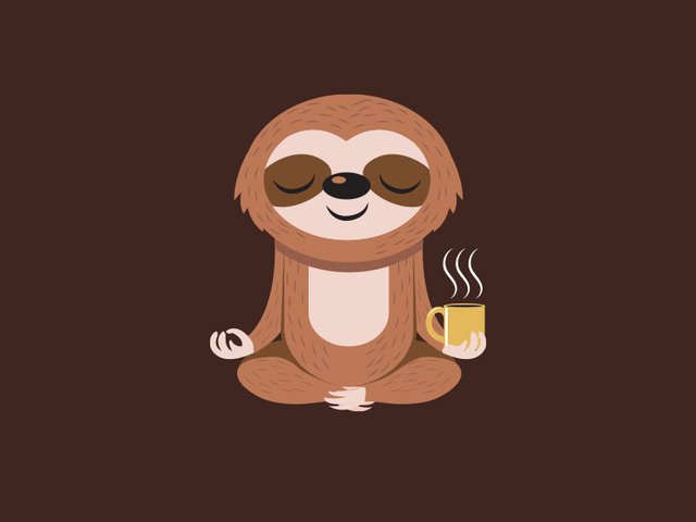 Yoga + Sloth + Coffee by Louis D. Wiyono | Wizmaya ...