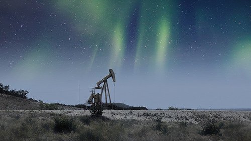 Oilfield Pumpjack in West Texas - Color by joncutrer, on Flickr