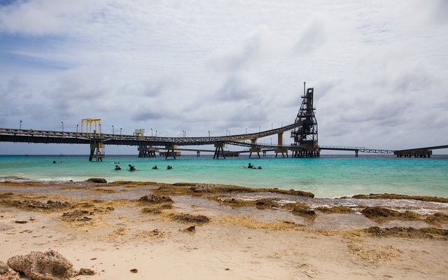 Bonaire salt pier