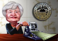 Janet Yellen - Caricature by DonkeyHotey, on Flickr
