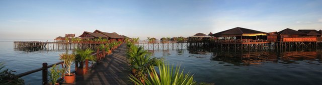 Panorama Sipadan Water Village, Sunset