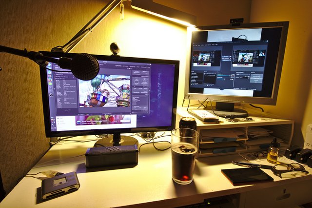 Shooting, editing and drinking beer in my home studio. (76/365)