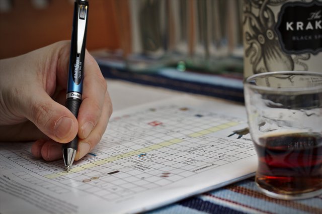 My first attempt at stock photography – Crosswords with product placement. (229/365)