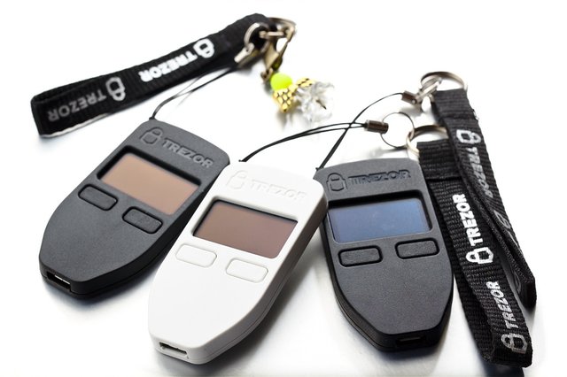 Three Trezor HD wallets