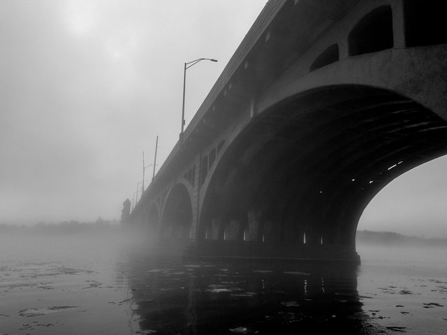 Fog over the Hanover Street Bridge