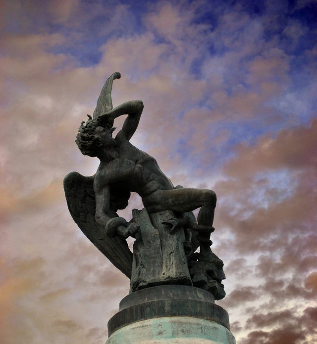 Fallen Angel fountain  in Madrid
