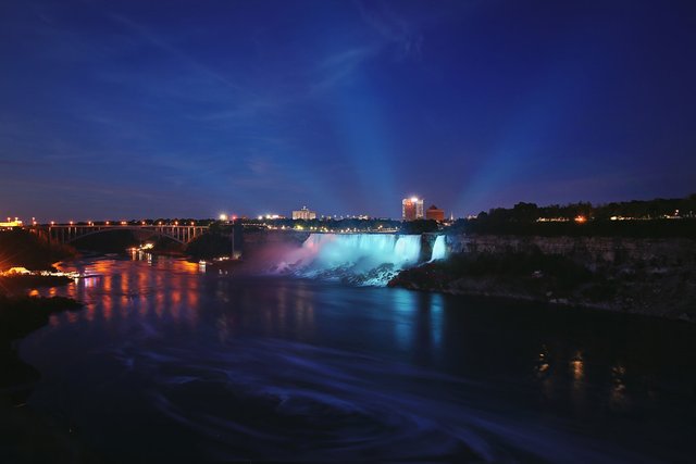 Blue Hour American and Bridal Veil Falls