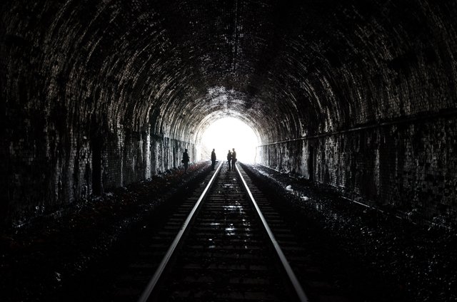 Silhouettes in a Tunnel