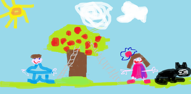 apple tree with daddy and katy and me.png