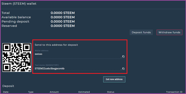 Swixxo steem transfer wallet.png