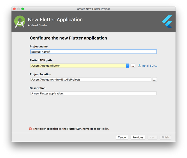new Flutter App