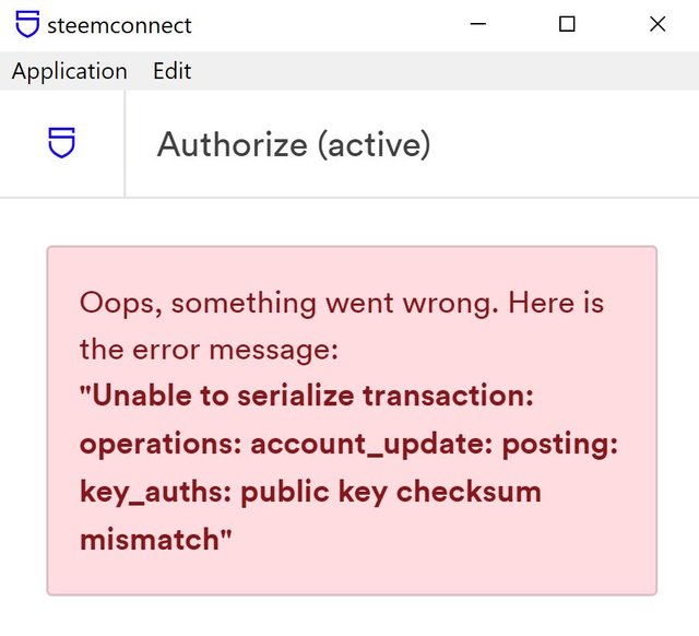 steemconnect error to 3speak.JPG