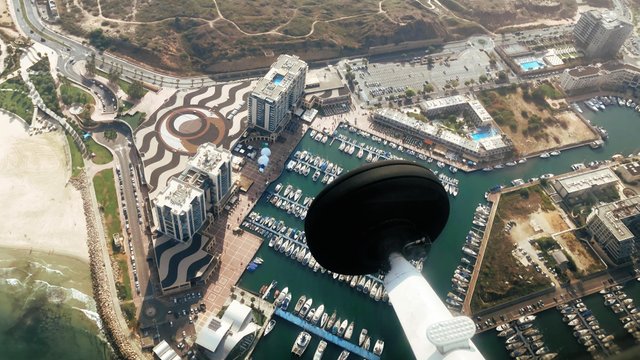 Herzliyah Marina and Cessna 172 wheel.jpg