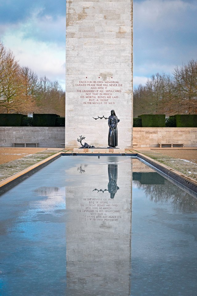 Statue on the Netherlands American Cemetery in Margraten 