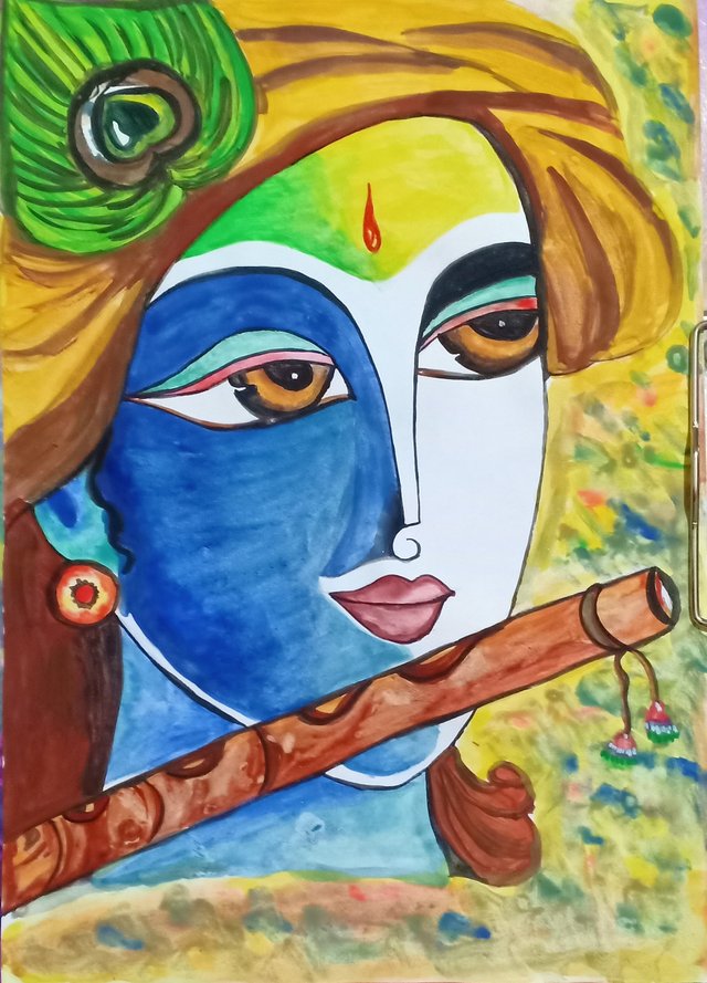 [Download 27+] Painting Krishna Flute With Peacock Feather Drawing