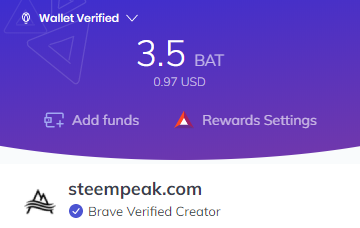 My rewards so far for just viewing Ads. As you can see @steempeak is also onboard