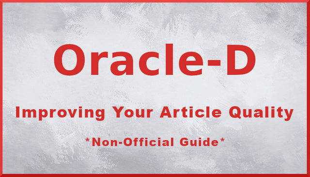Oracle-D-guide