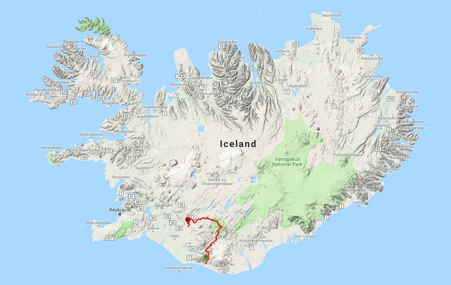 ViewRanger GPS Track: 2019-06-15 Skogar to Leirubakki in Iceland