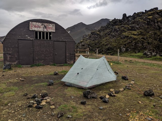 Landmannalaugar tent setup