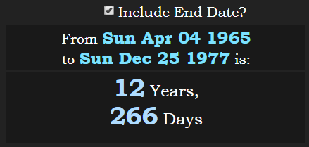 From Charlie Chaplin death to Robert Downey Jr birth are 12y 266d 12266.PNG