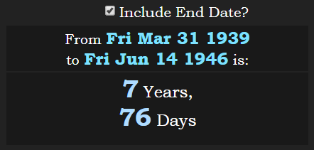 From real Golden Gate at 266° day to Donald Trump birth are 7y 76d 776.PNG