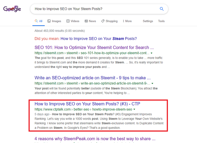 How to Improve Ranking of Your Steem Posts? - https://steempeak.com/trending-seo-benefits/@gadrian/google-loves-trending-posts