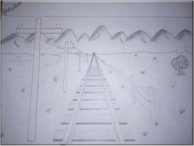 ✏️❤️❤️ DIBUJO EN PROFUNDIDAD CON PERSPECTIVA | Las vías de mi Tren |  @kimbi09 con PASO a PASO ❤️❤️✏️ — Steemit