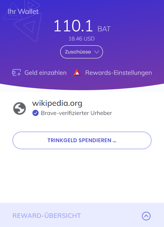 Wikipedia für Brave verifiziert