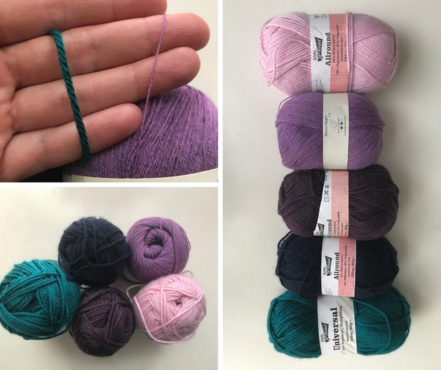 yarn combinations for a granny square shawl