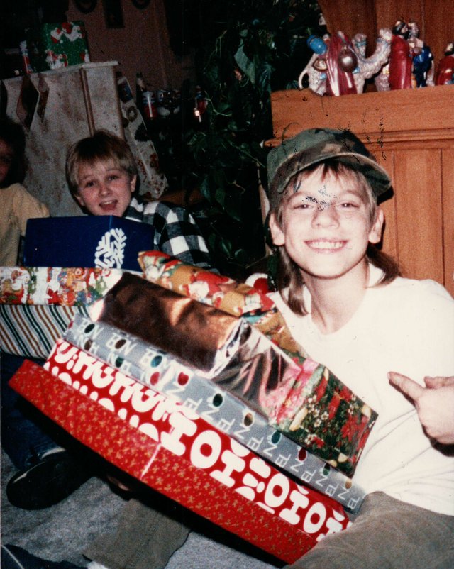 Me in front, my cousin in the back. Man, I remember actually liking Christmas.