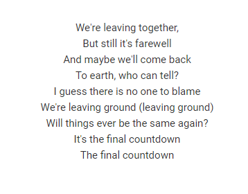 Final Song Lyrics