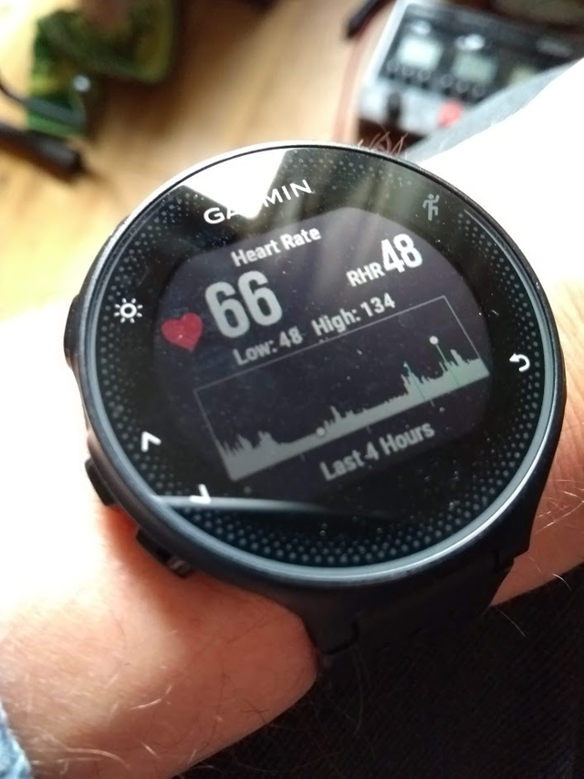 garmin 235 steps screen