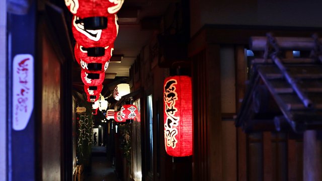 A mysterious little alleyway in Osaka