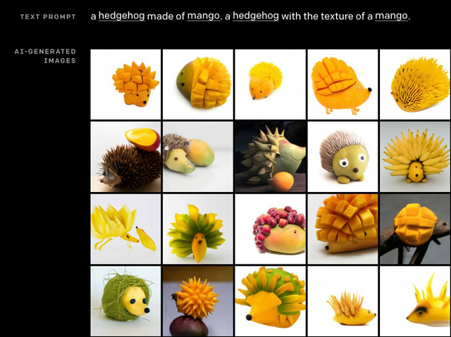 a hedgehog made of mango, a hedgehog with the texture of a mango