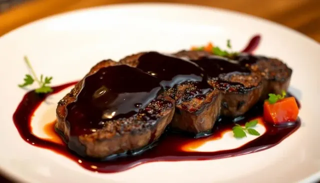 Grilled steak close-up