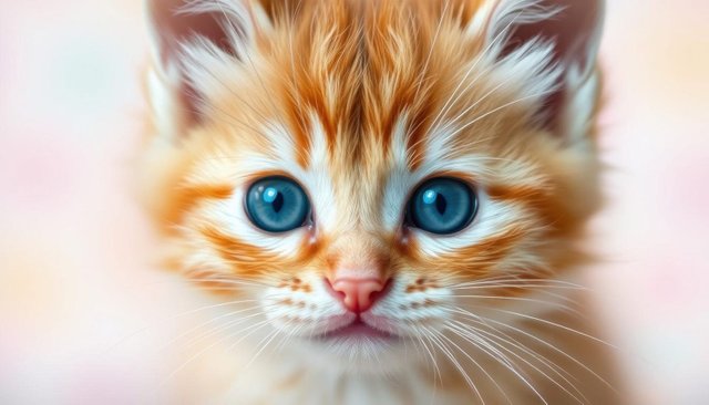 Adorable Kitten with Blue Eyes