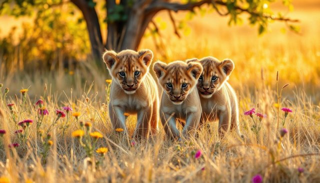 Playful Tiger Cubs