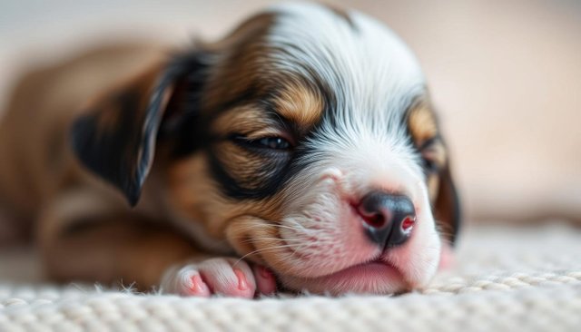 Peaceful sleeping puppy