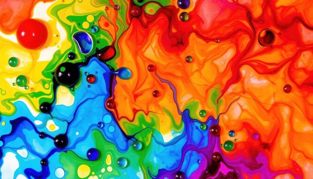 Abstract Rainbow Color Explosion