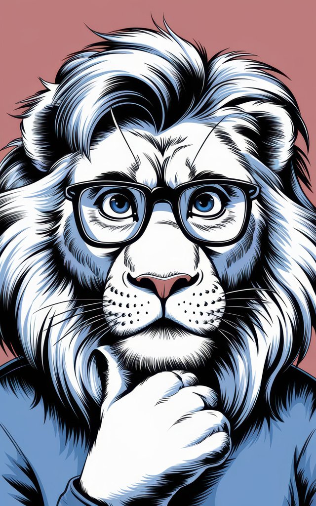 Stylish Cartoon Lion