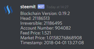 Steem 指南 之justyy 在线工具与api 系列 Discord 机器人 Steemit