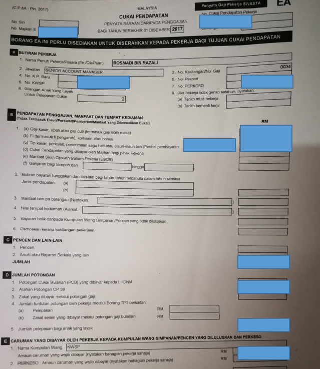 Cara membuat kemaskini cukai pendapatan di eHASIL - Steemit