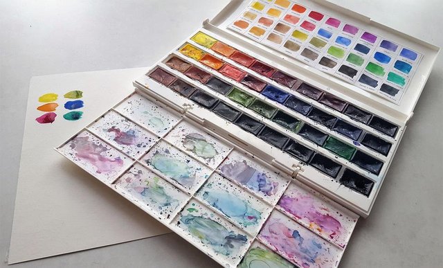 Night 36 Colors Watercolor White  Russian White Night Watercolor