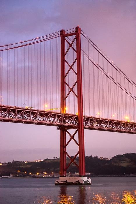 The 25 De Abril Bridge In Lisbon The Little Twin Of The Golden