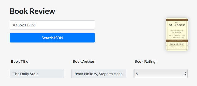 ISBN SEARCH UI