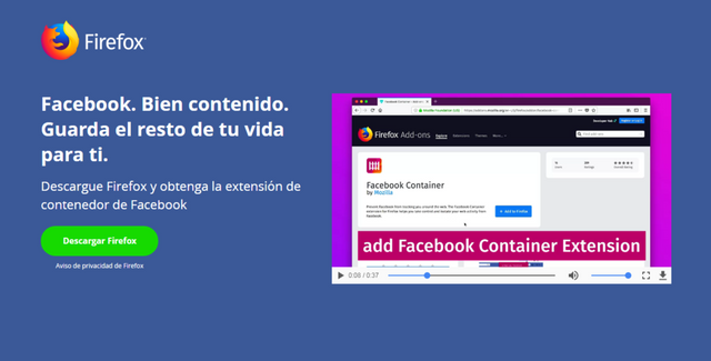 Captura de la Web de Container Facebook | Mundo Framework